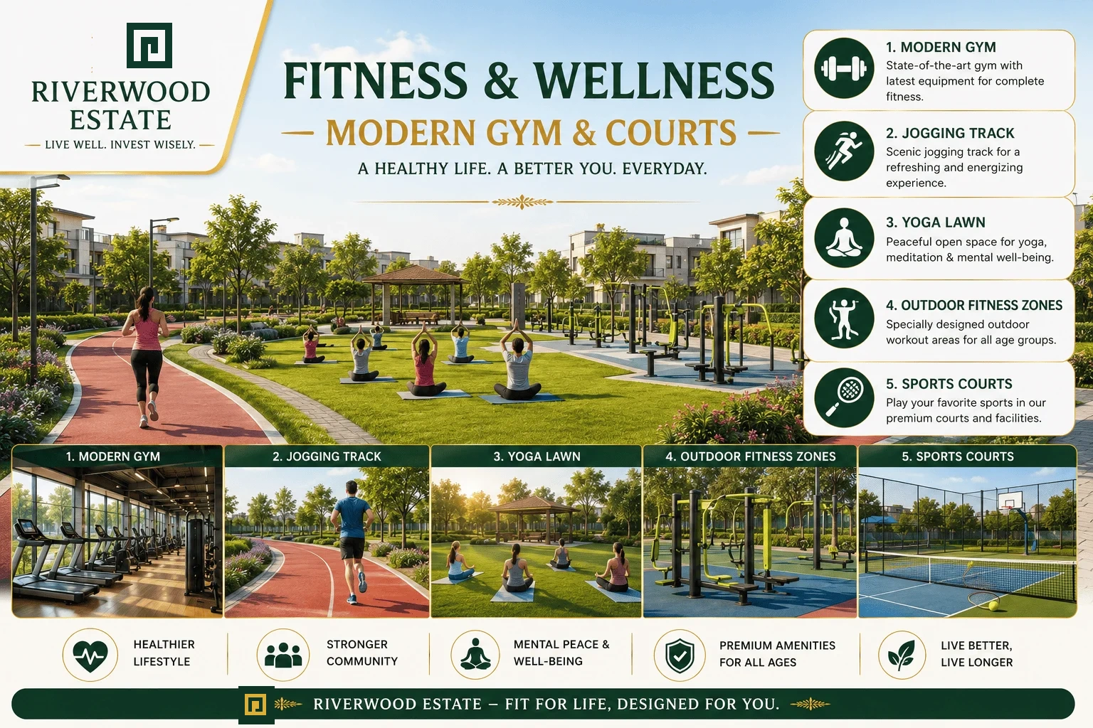 Fitness & Wellness Modern Gym & Courts